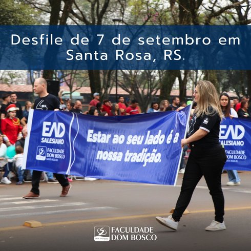 EaD Salesiano Marca Presença no Desfile da Independência