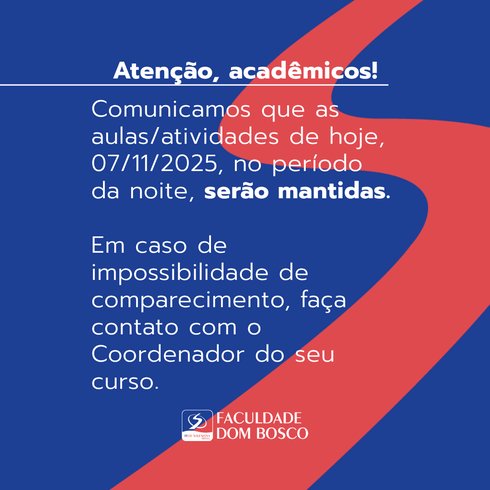 Comunicado de aulas/atividades