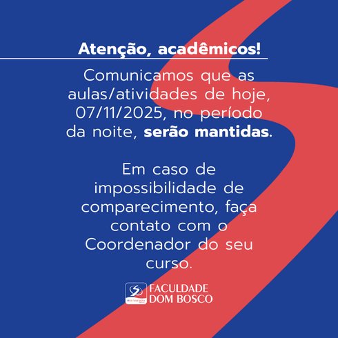Comunicado de aulas/atividades