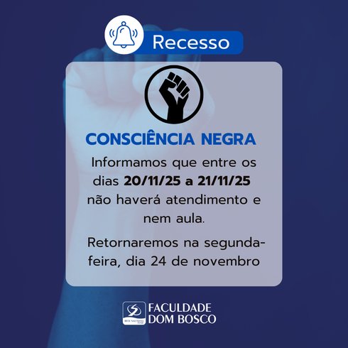Comunicado de Feriado Consciência Negra