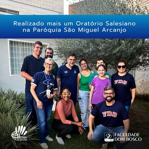 Realizado mais um Oratório Salesiano na Paróquia São Miguel Arcanjo