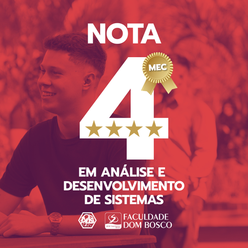 Análise e Desenvolvimento de Sistemas é reconhecida com nota 4 pelo MEC